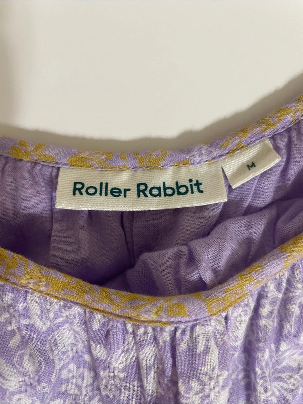 ANTHRO X Roller Rabbit Purple Green Ismay Dakota Tiered Boho Maxi Dress Medium - Picture 14 of 16